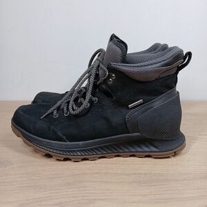BareTraps‎ Lace Up Hiking Ankle Boots Mens 11.5 Charles Black Leather Waterproof
